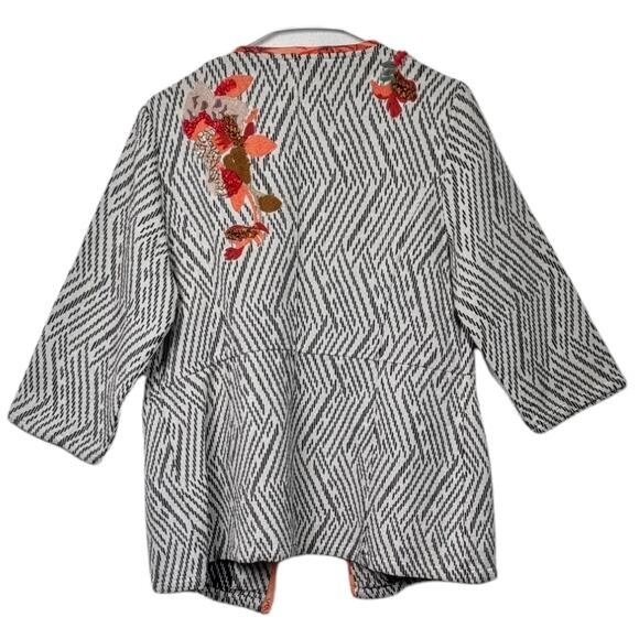 Chico's Artisan Applique Jacket Size 1 Medium NEW - Picture 2 of 12